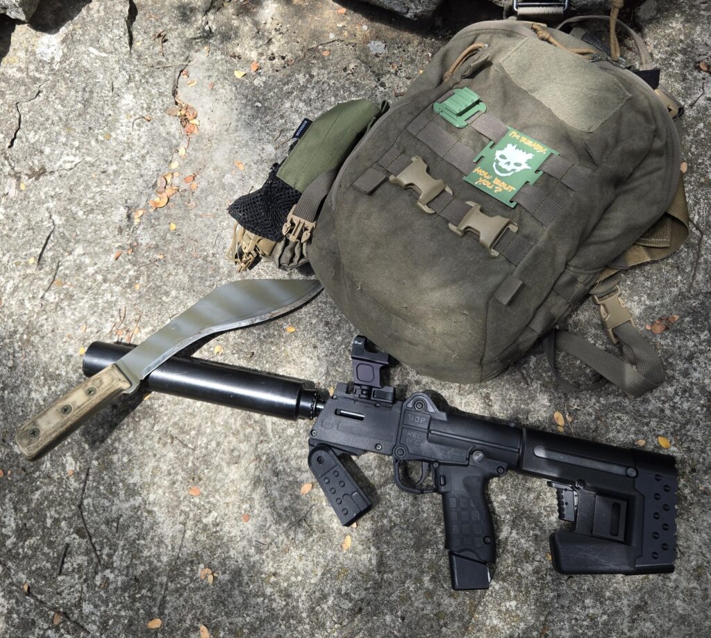 Close view of Dan Designs Things parts fitted to a KelTec SDP